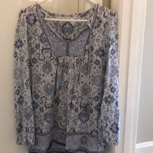 Blue printed blouse